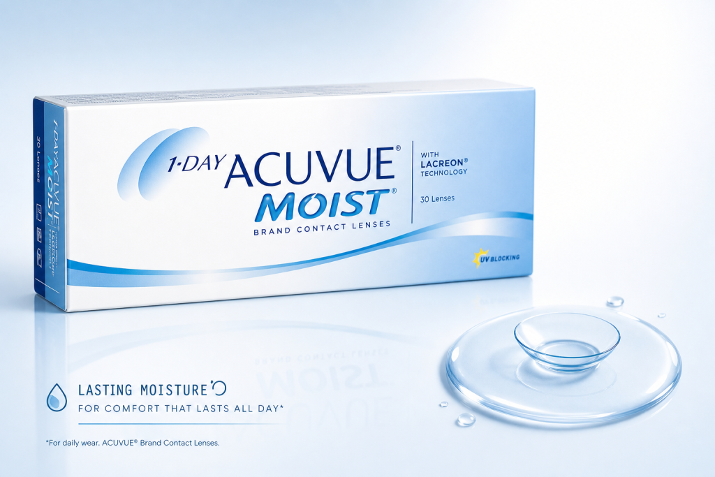 Johnson and Johnson Moist daily contact lenses